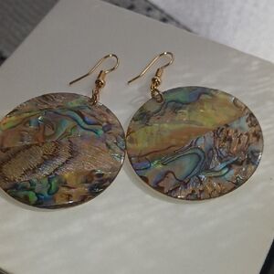 Elegant Faux Abalone Shell Dangle Earrings